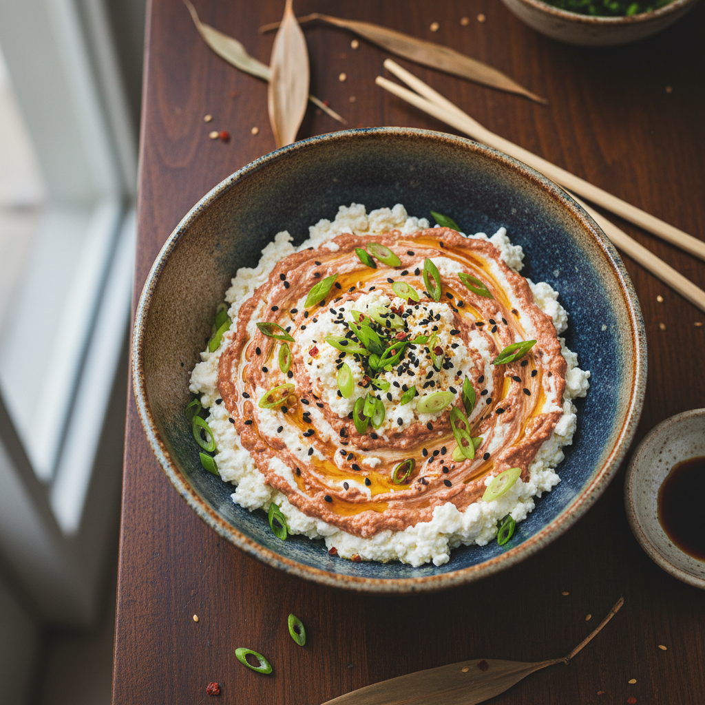 Cottage Cheese Miso Scallion Bowl
