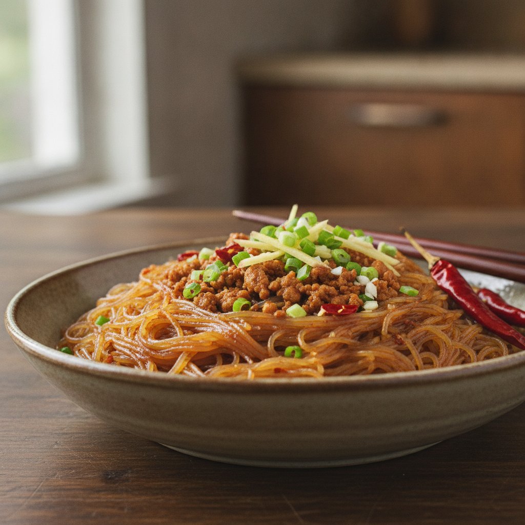 Spicy Vermicelli With Ground Pork