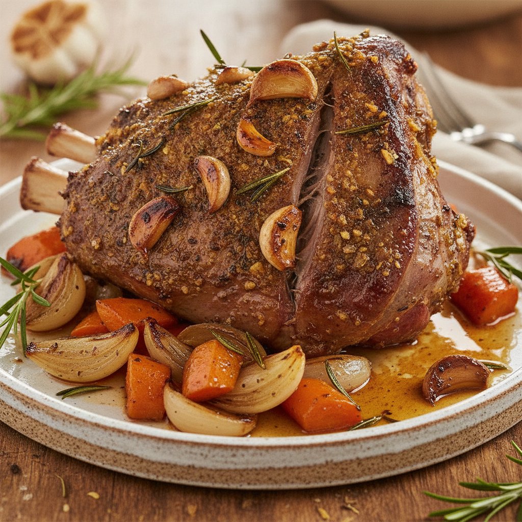 Rosemary Garlic Roast Lamb Shoulder
