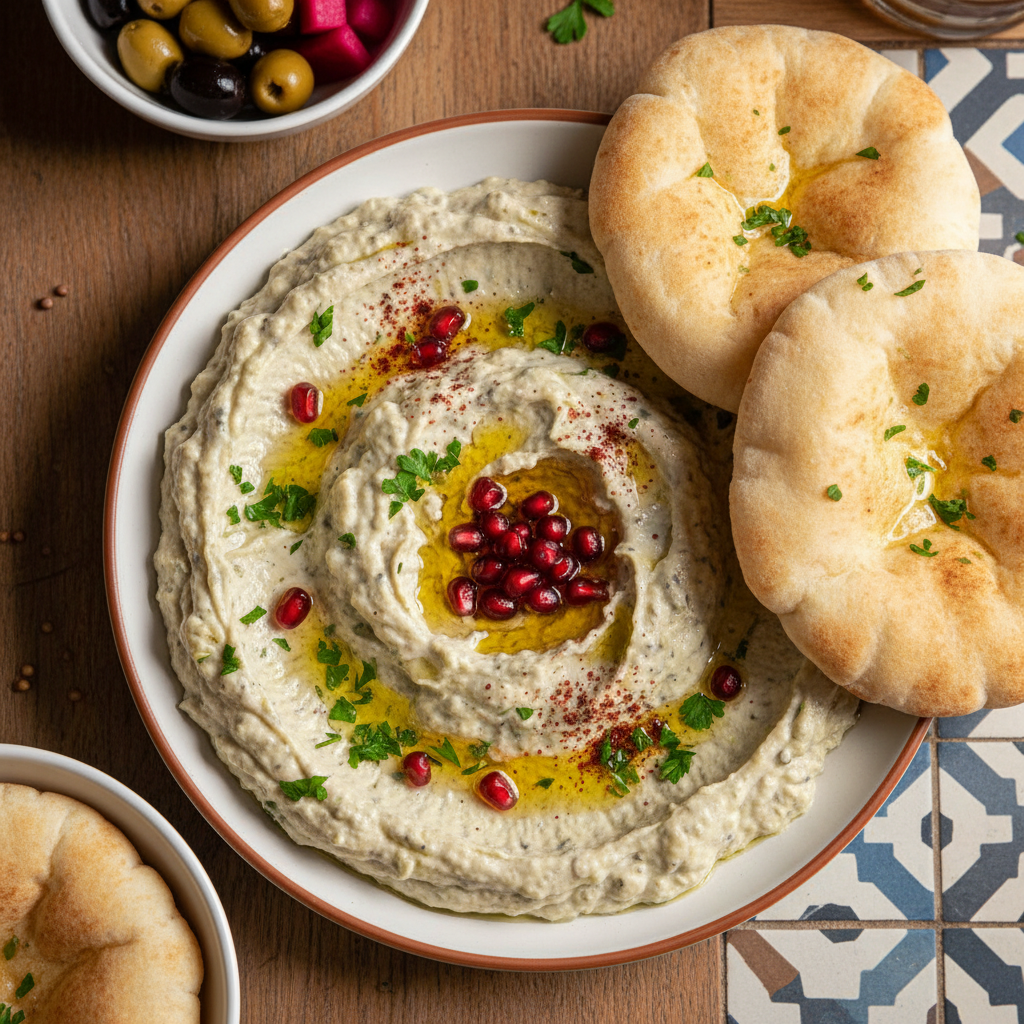 Eggplant Moutabal Plate