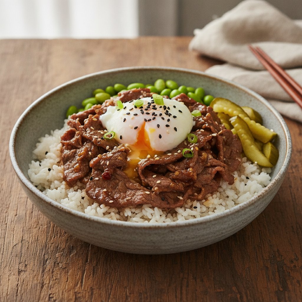 Marinated Beef Rice Bowl (High-Protein)
