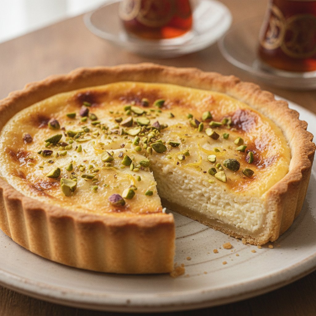 Turkish Sweet Cheese Tart (Peynirli Tatlı Tart)