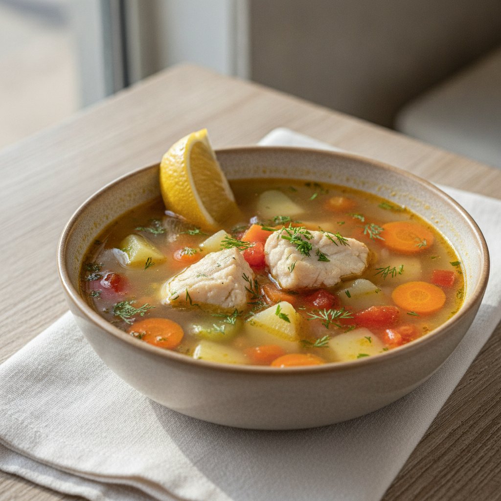 Fish Soup with Vegetables (Low-Calorie)