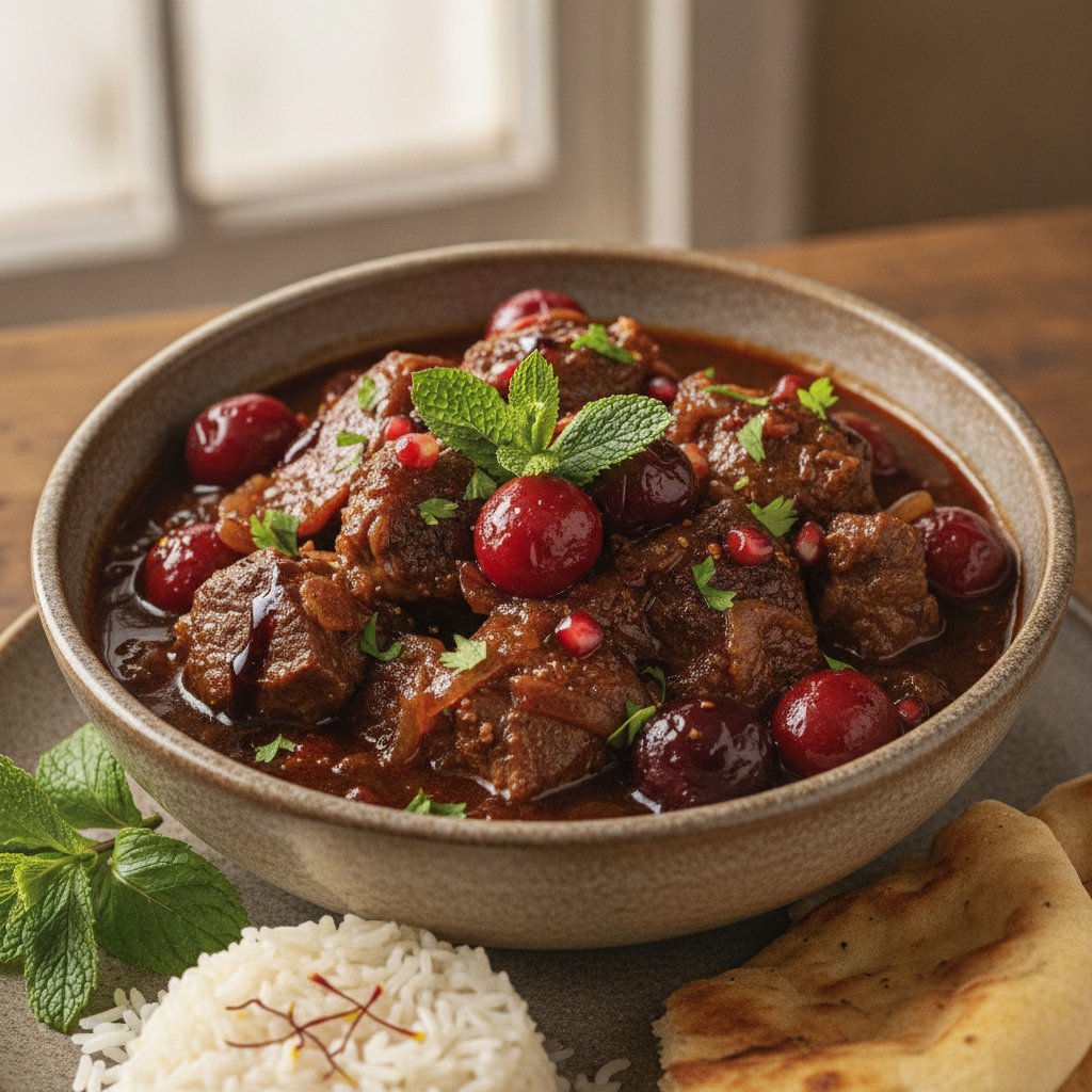 Sour Cherry and Meat Stew