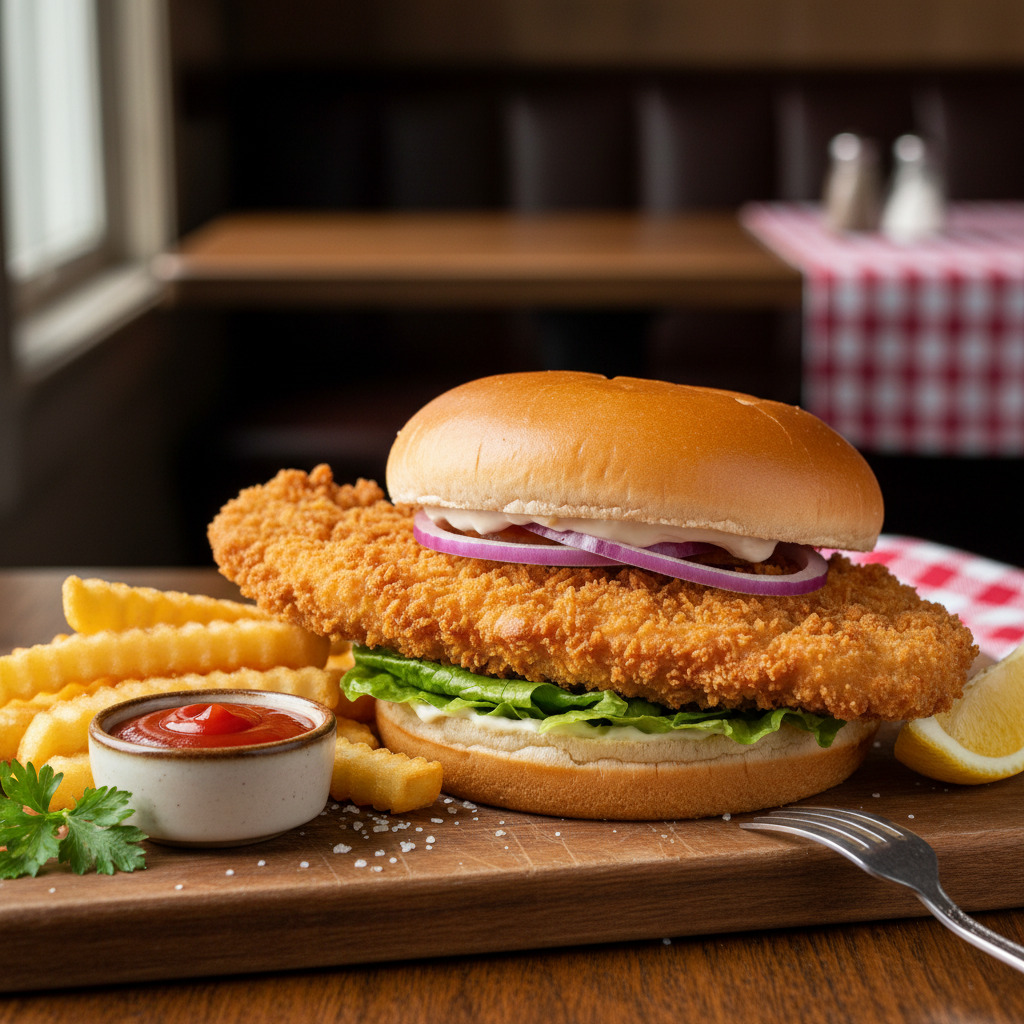 Iowa Pork Tenderloin Sandwich Plate