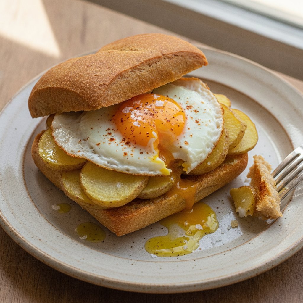 Spanish Fried Egg and Potato Sandwich (Gluten-Free)