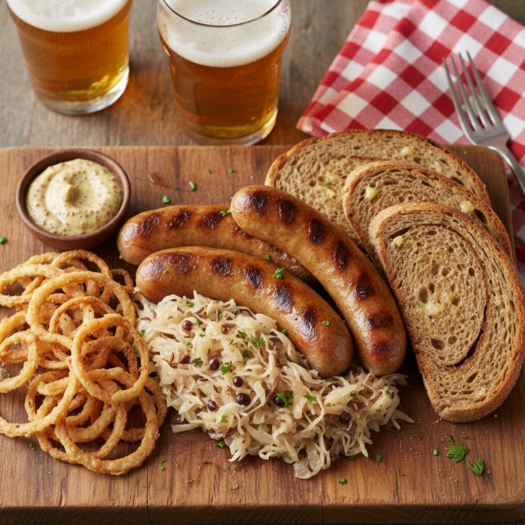 Milwaukee Bratwurst Kraut Plate