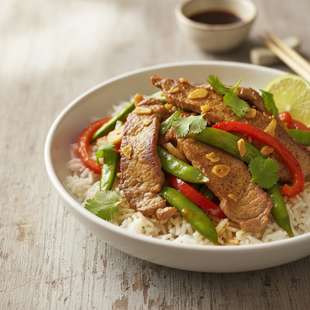 Curry Spiced Lamb Stir Fry
