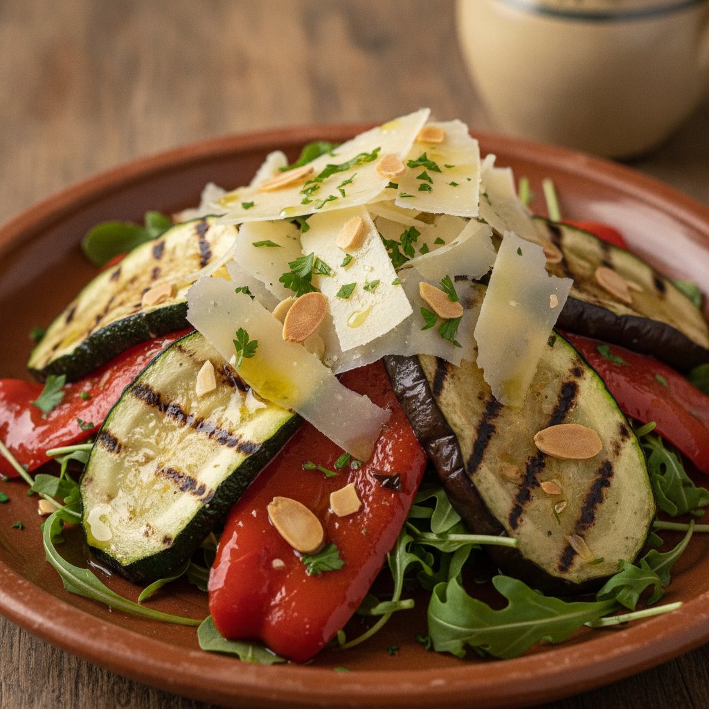 Grilled Vegetable Salad with Roasted Peppers