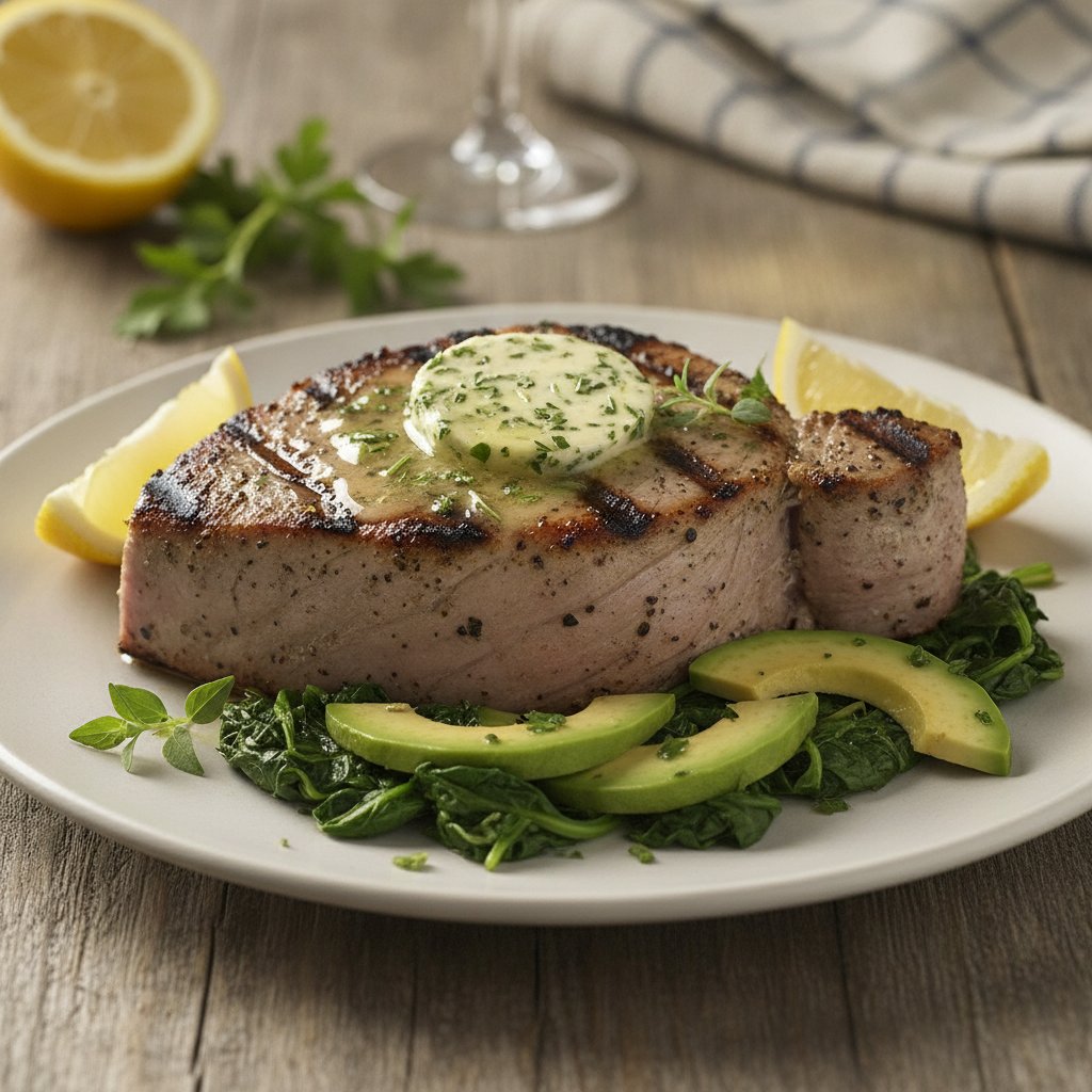Grilled Tuna Steak with Herbs (Keto)