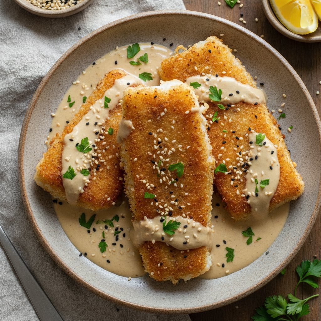 Fried Fish with Sesame Sauce (Gluten-Free)