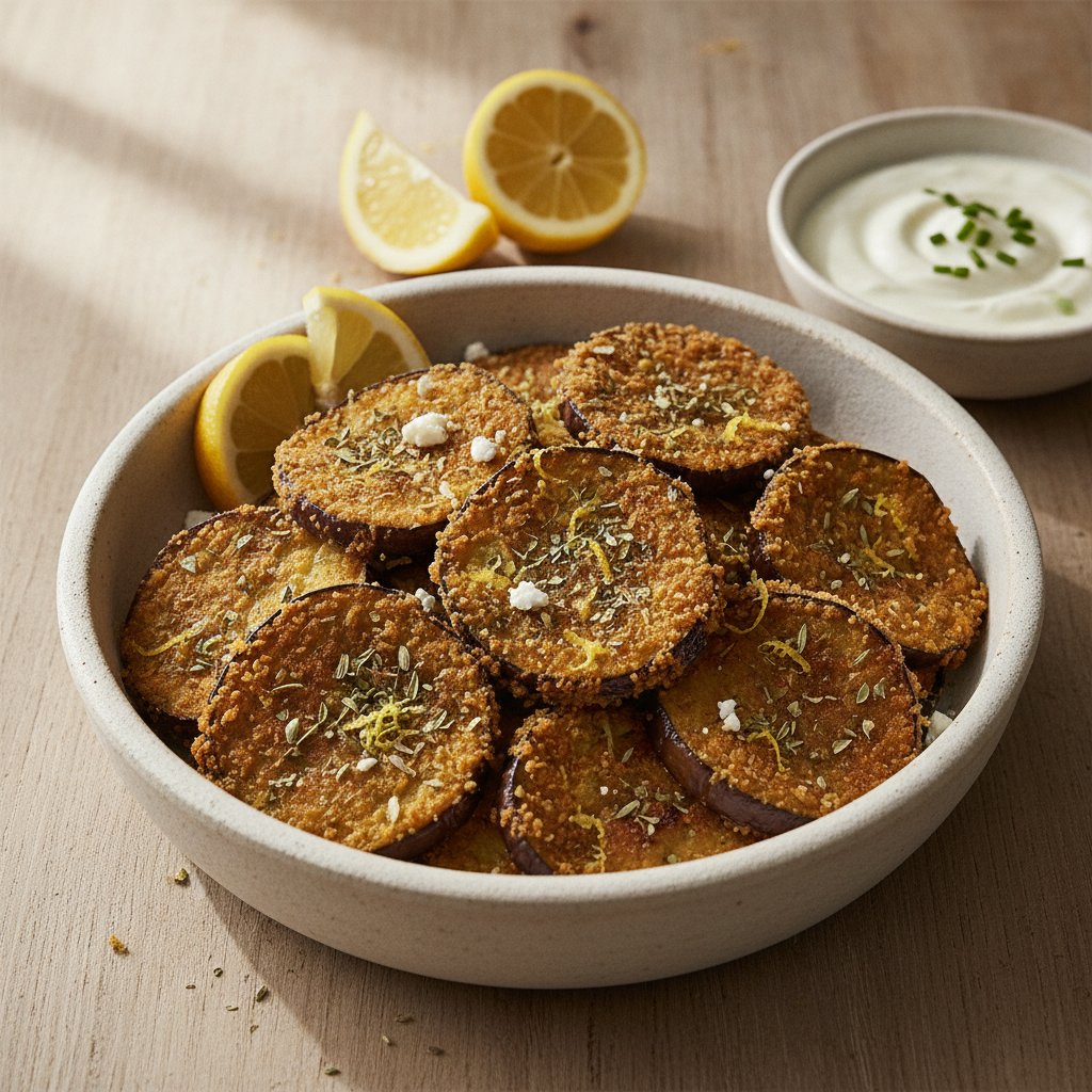 Crispy Fried Eggplant Slices (Low-Calorie)