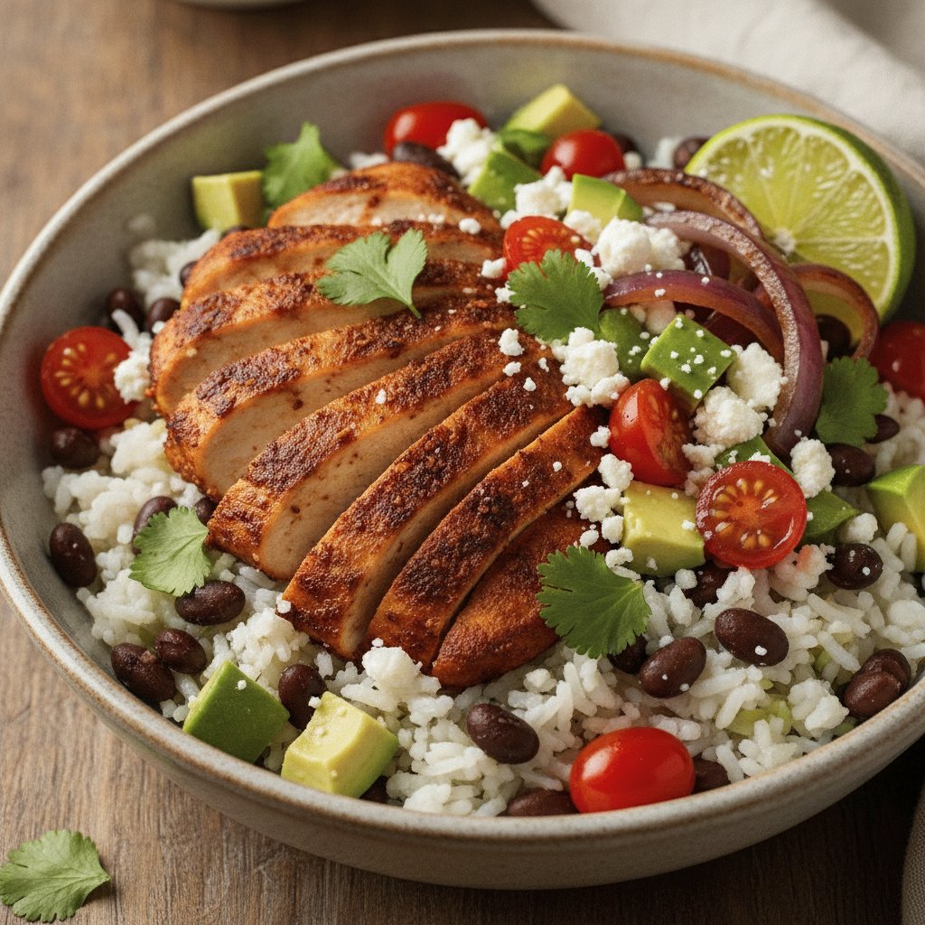 Chicken Rice Bowl with Beans