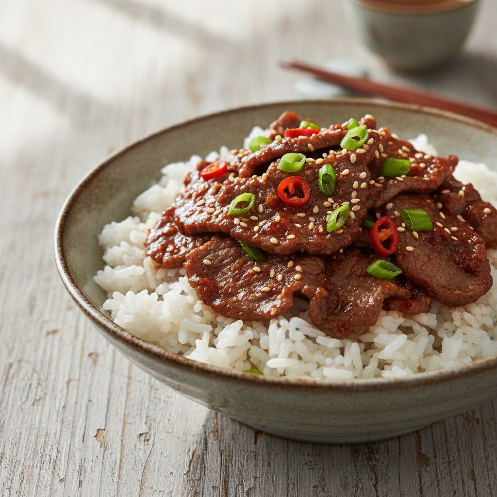 Spicy Beef Rice Bowl