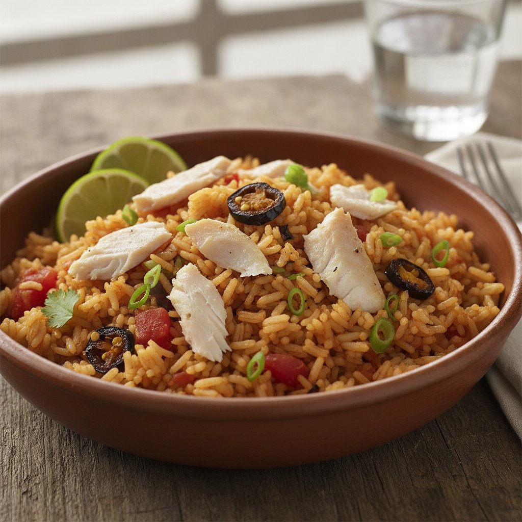 Rice with Smoked Fish and Smoky Chili