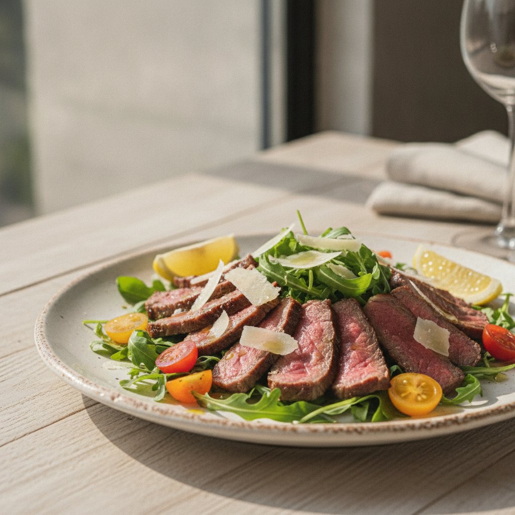 Sliced Beef Steak with Arugula (Low-Chol)