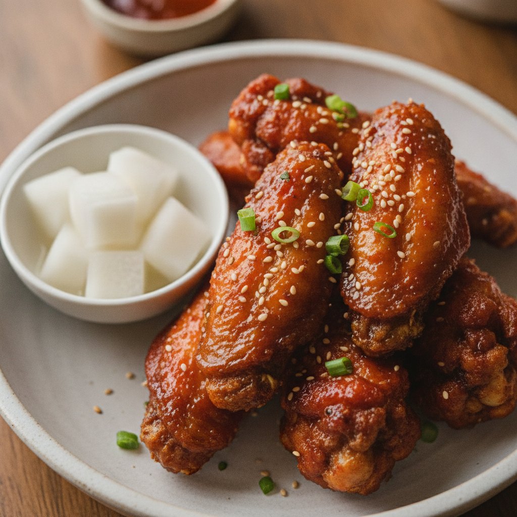 Crispy Fried Chicken Wings Plate