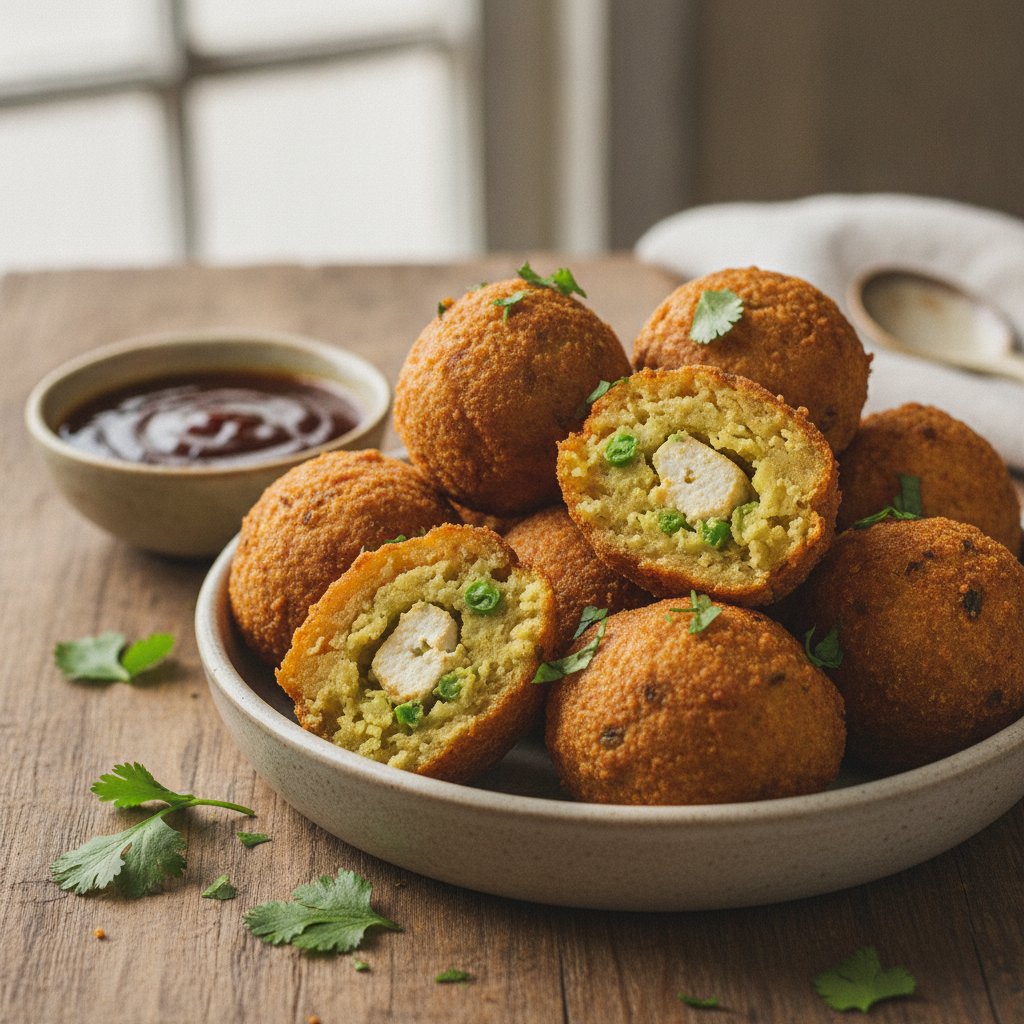 Deep Fried Spiced Potato Dumplings