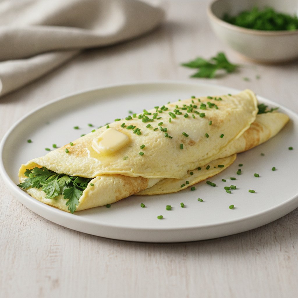 Rolled Herb Omelet (Low-Chol)