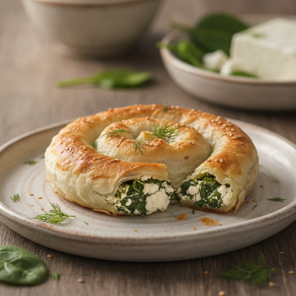 Baked Spinach Cheese Pastry (Low-Calorie)