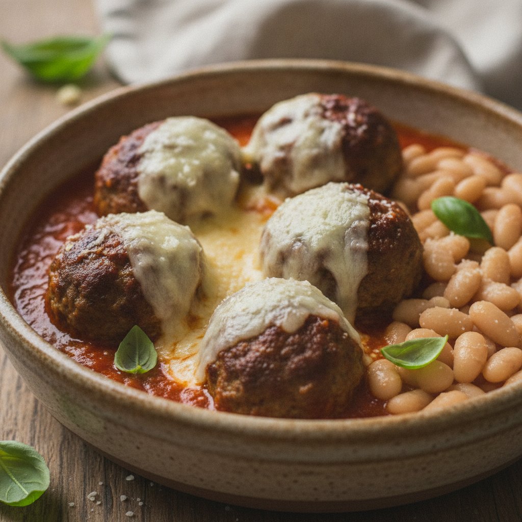 Baked Meatballs in Tomato Sauce (High-Protein)