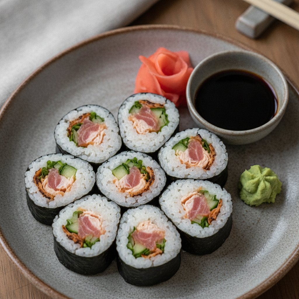 Grilled Salmon Rice Rolls