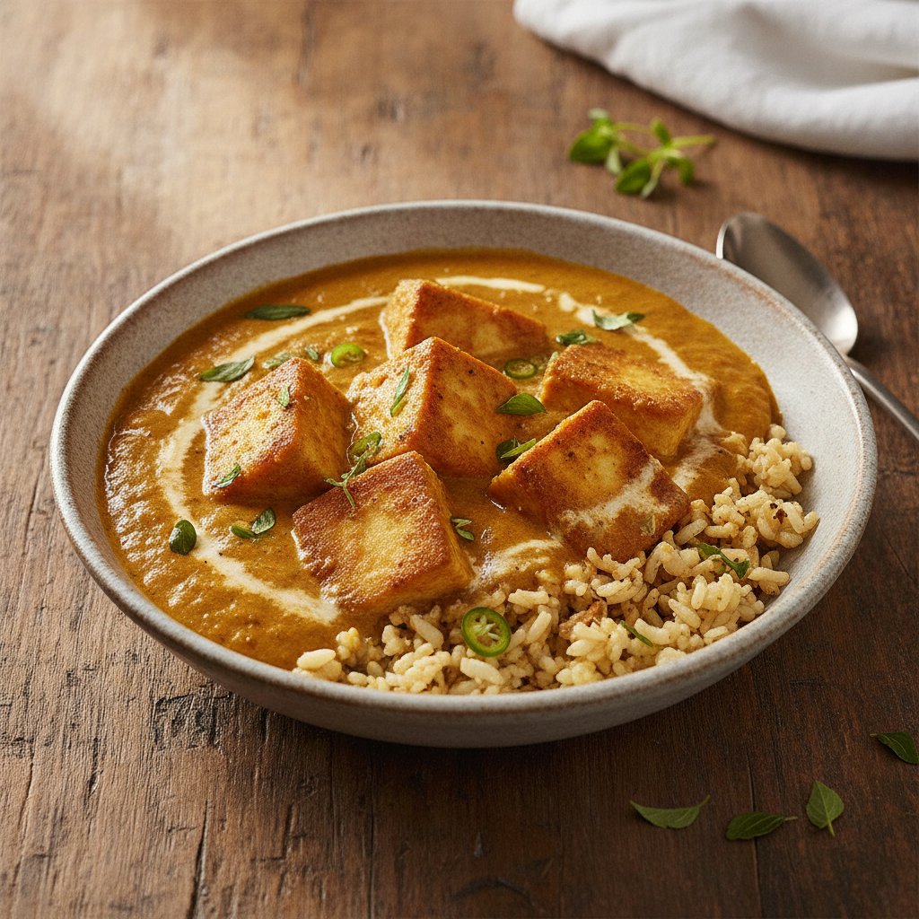 Crispy Fried Cottage Cheese Curry (Keto)
