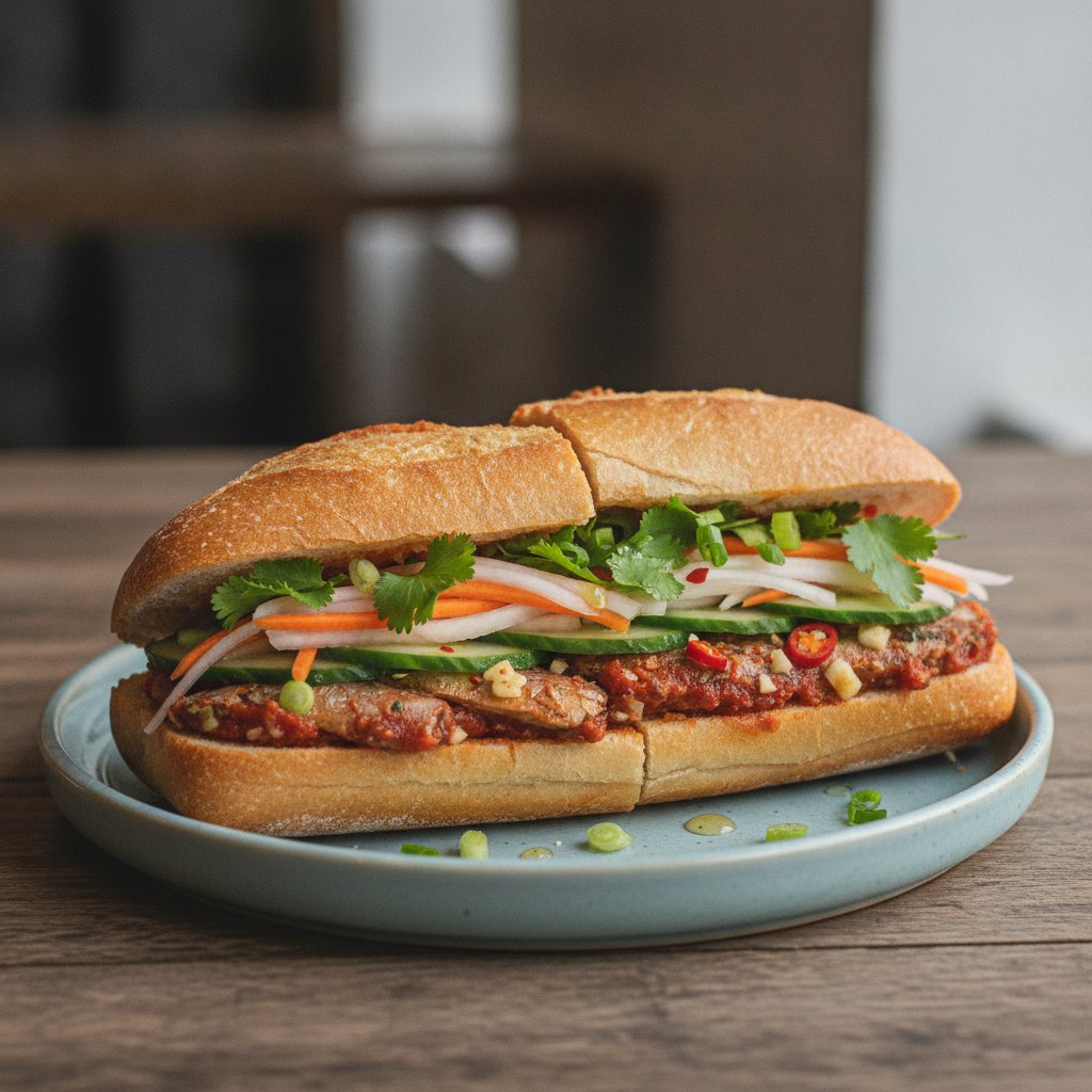 Vietnamese Canned Sardine Sandwich