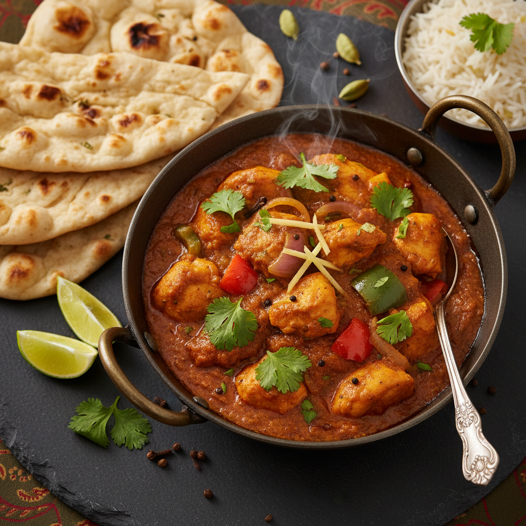 Spiced Chicken and Pepper Wok Curry — Chicken Kadai