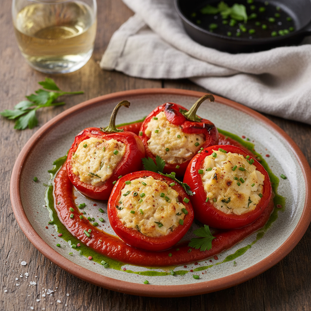 Piquillos Stuffed with Cod