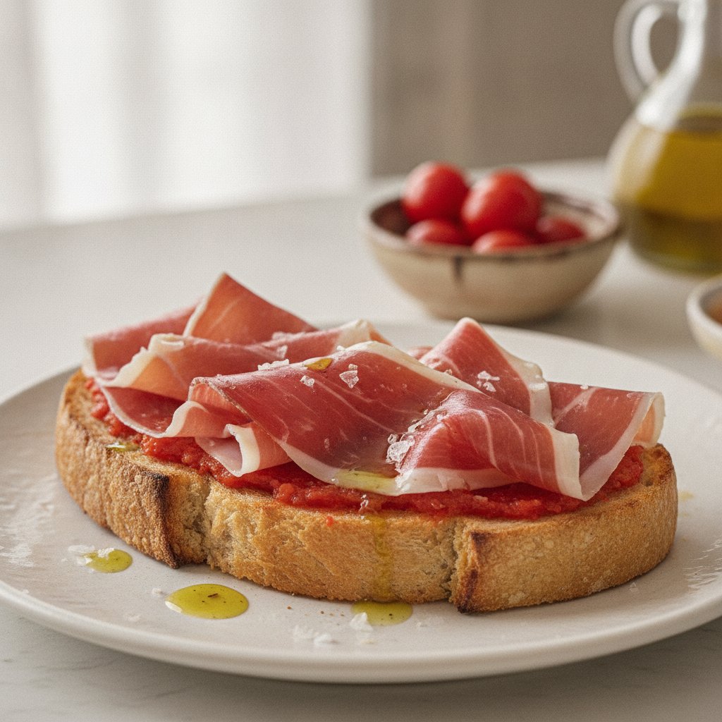 Spanish Ham and Tomato Bread Sandwich
