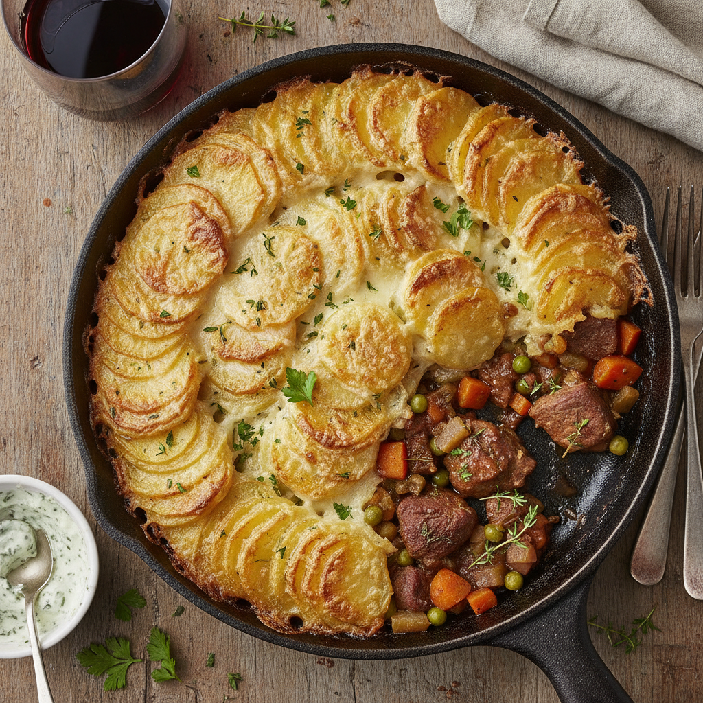 Lamb Shepherd's Pie with French Potato Gratin — Gratin Shepherd's Pie
