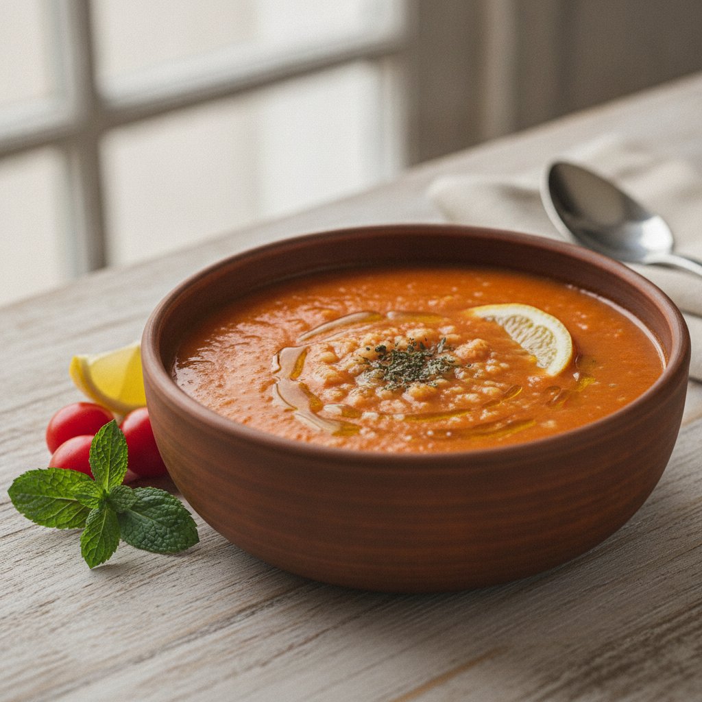 Tomato Soup with Bulgur (Low-Calorie)