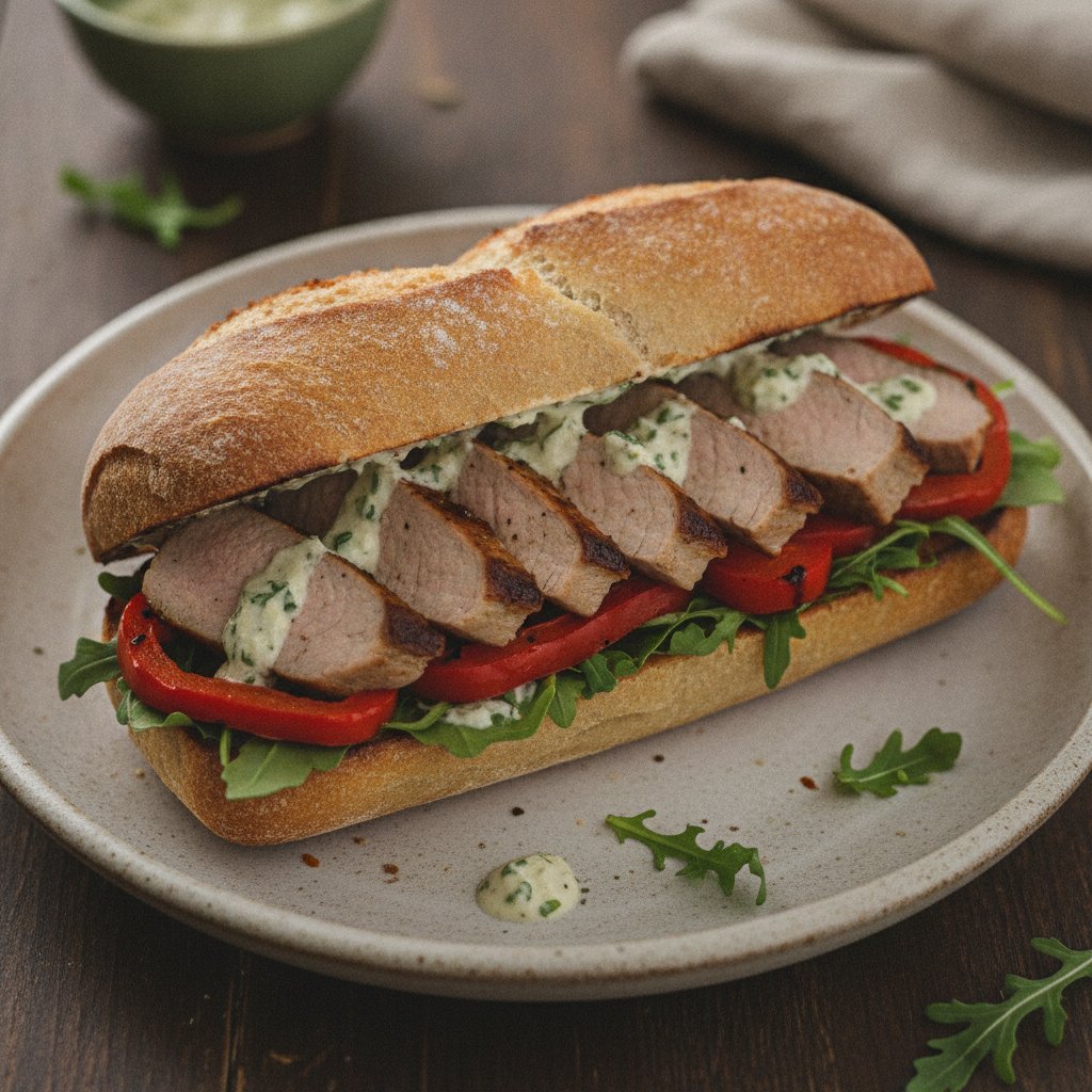 Spanish Steak Sandwich (Low-Calorie)