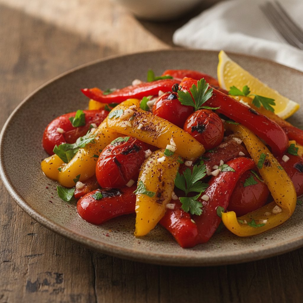Grilled Pepper and Tomato Salad (Gluten-Free)