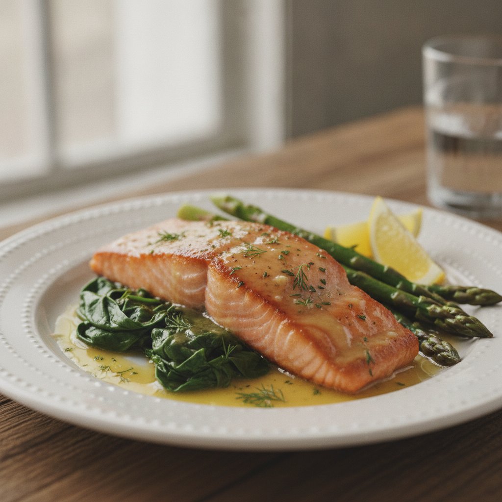 Grilled Salmon with Lemon Butter (Keto)