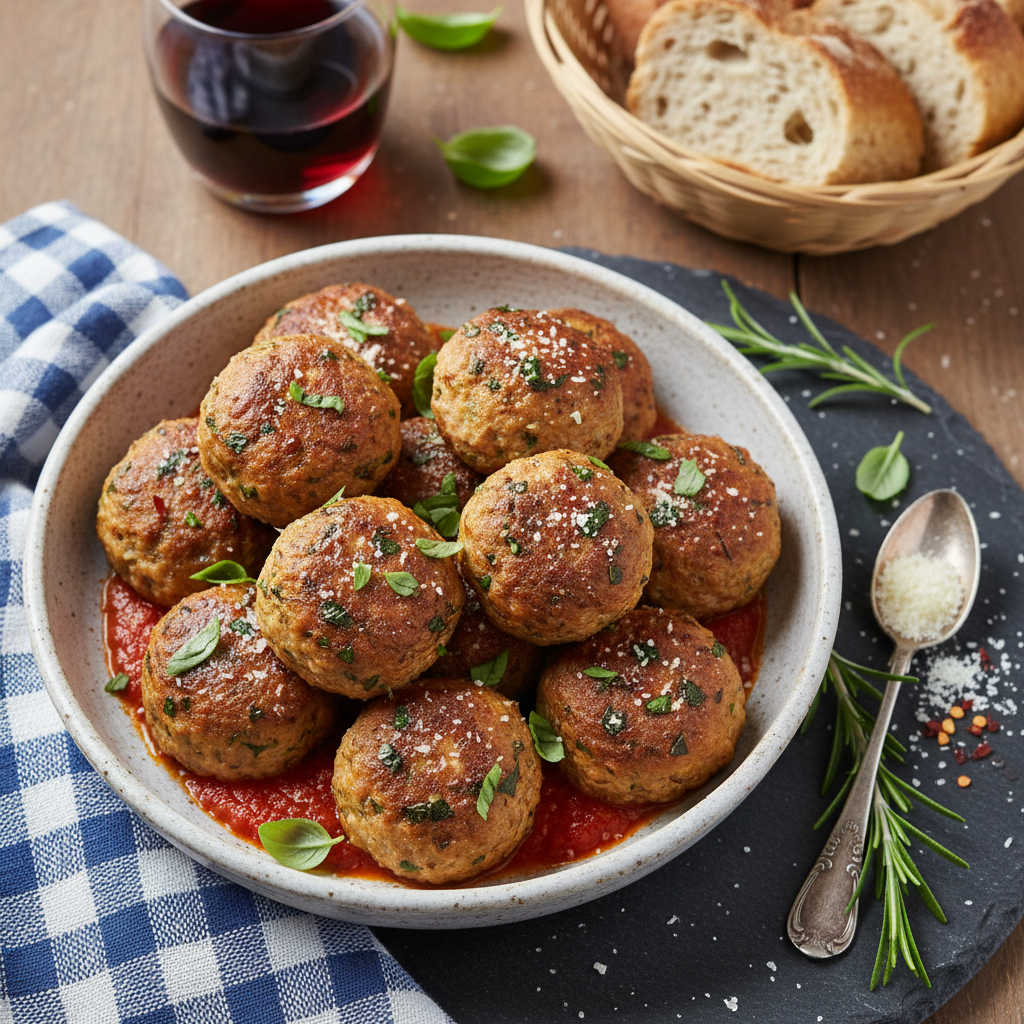 Air Fryer Italian Herb Turkey Meatballs