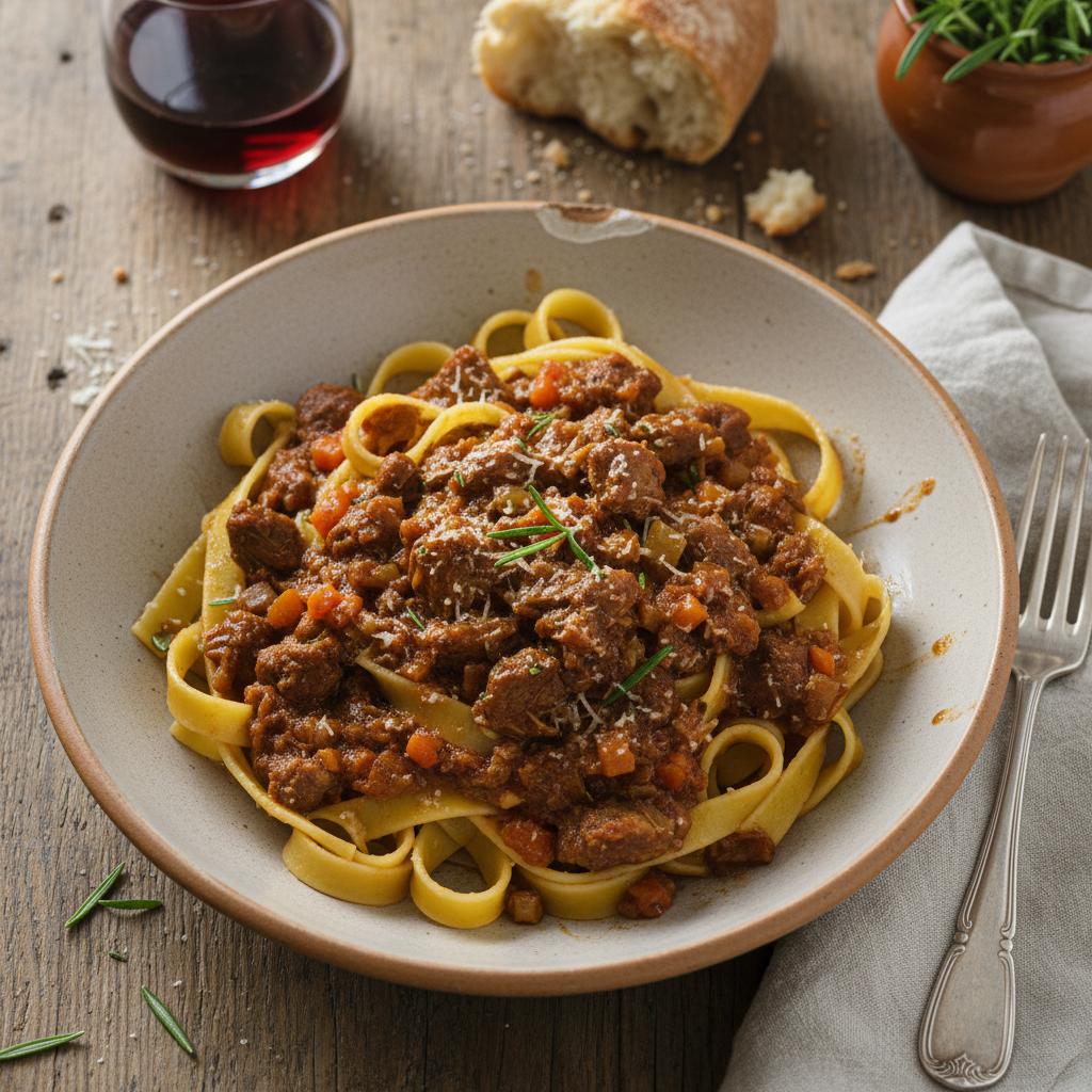 Tagliatelle al Ragù d'Agnello Abruzzese