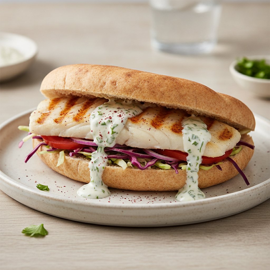 Grilled Fish Sandwich (Low-Calorie)