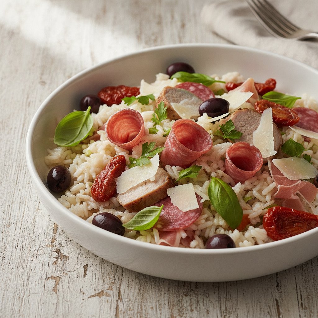Rice Salad with Cured Meats
