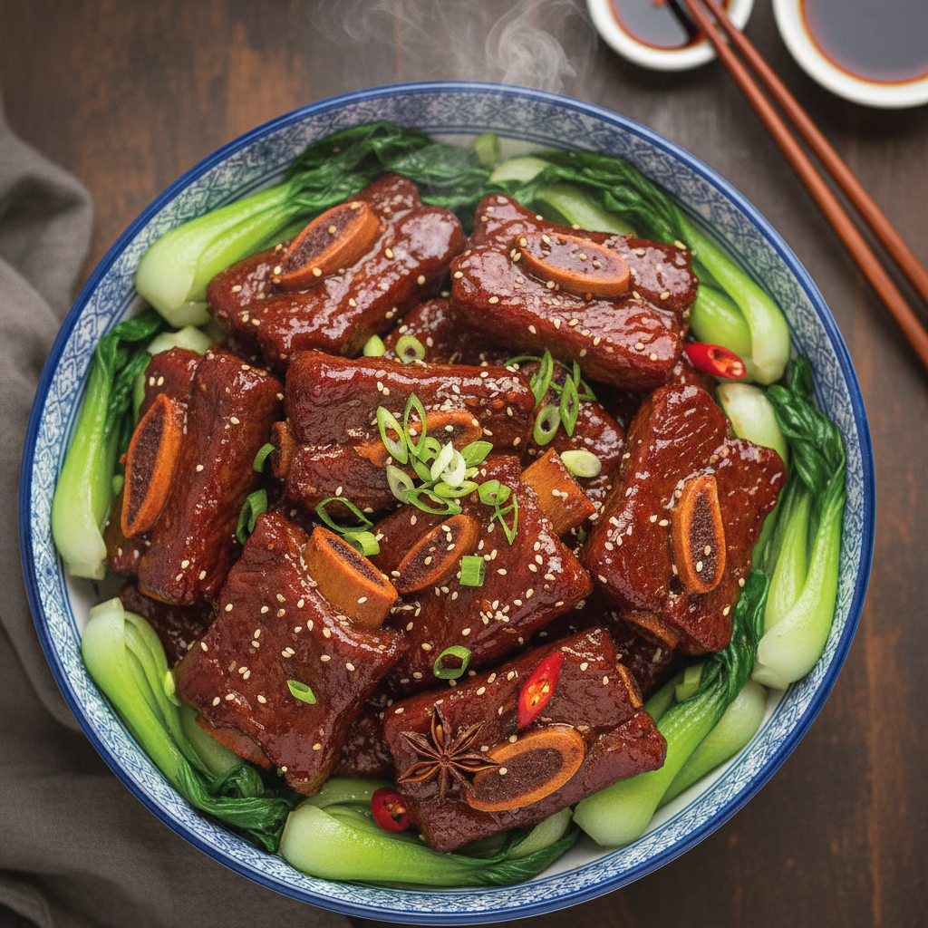Braised Beef Short Ribs with Dark Soy — Shanghai Red-Braised Beef Short Rib