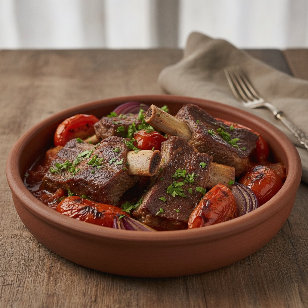 Baked Beef Short Ribs with Vegetables (Low-Chol)