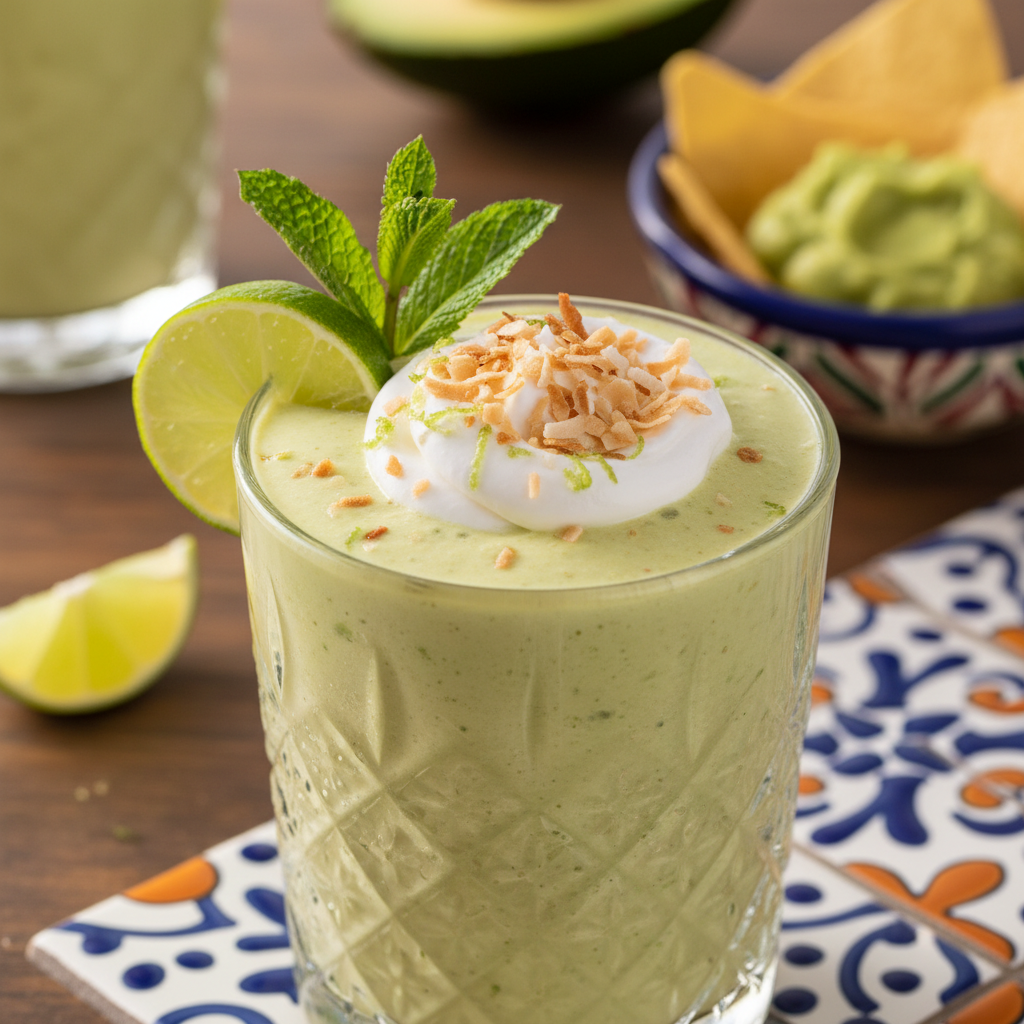 Avocado Lime Coconut Smoothie