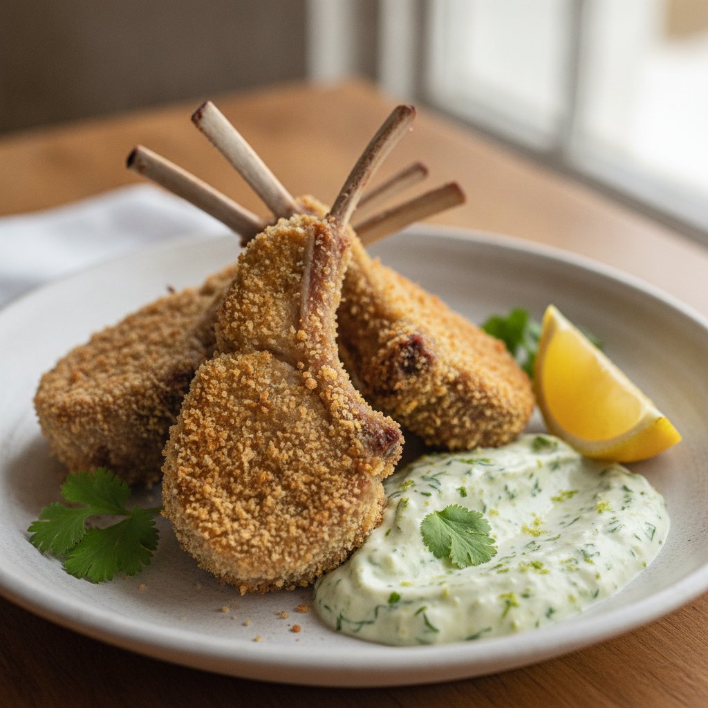 Crispy Fried Lamb Chops (Low-Calorie)