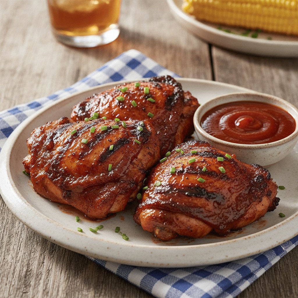 Grilled BBQ Chicken Thighs
