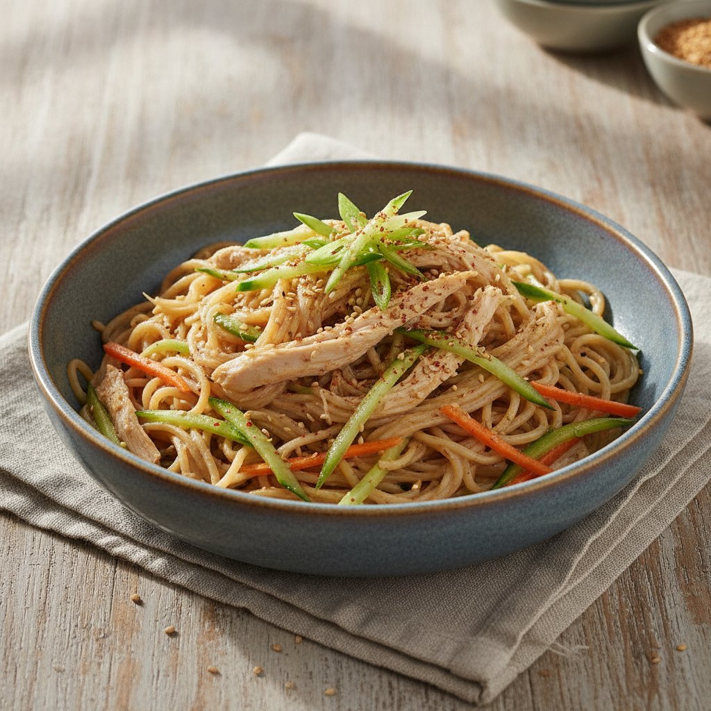 Sesame Chicken Cold Noodles