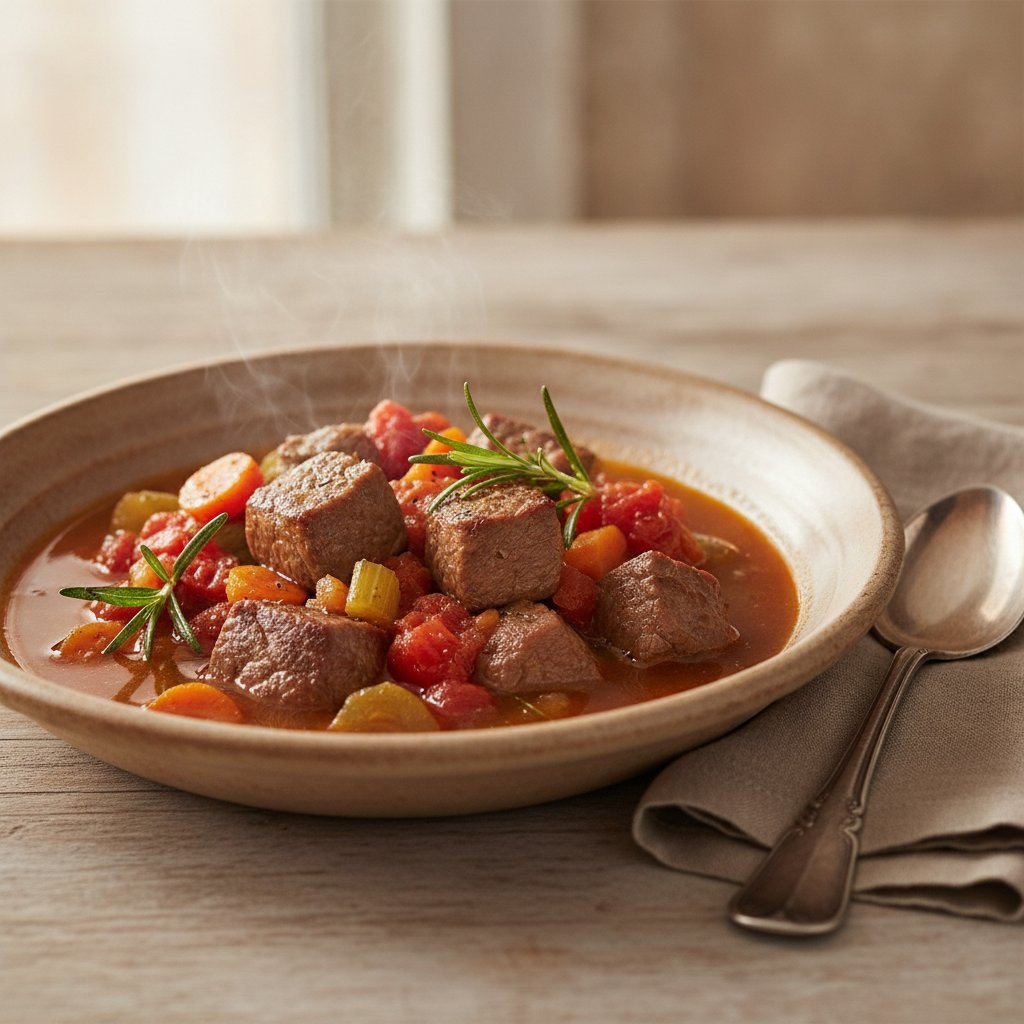 Tuscan Beef and Red Wine Stew (Low-Calorie)