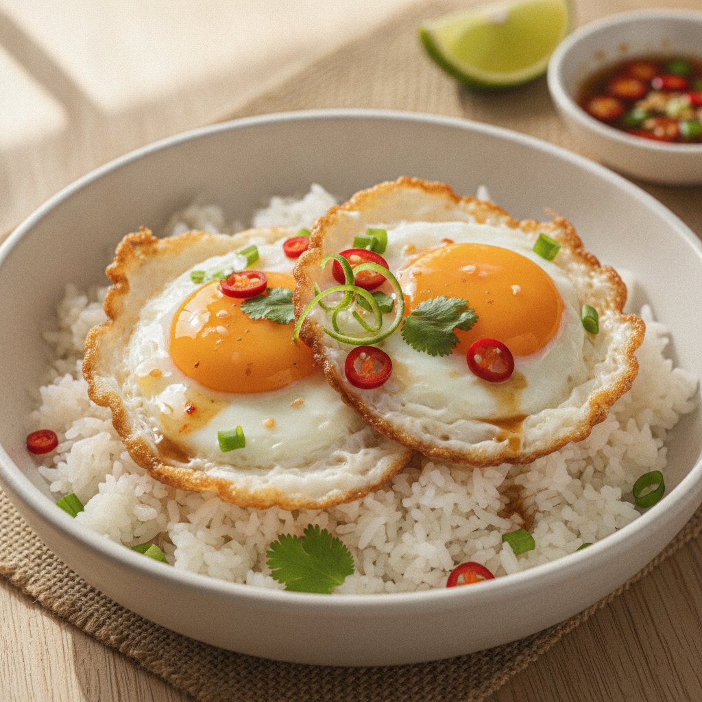Fried Eggs with Fish Sauce (Low-Calorie)