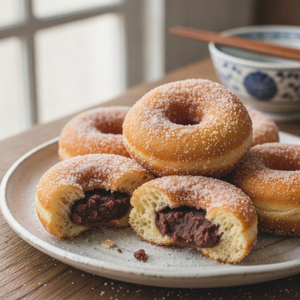 Red Bean Paste Donuts