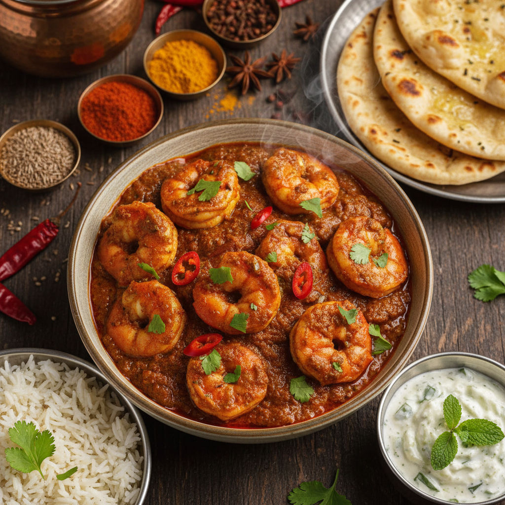 Fiery Garlic Shrimp Curry — Shrimp Vindaloo